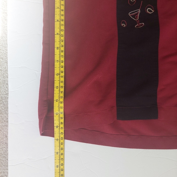 Paradise Collection L collared button down red shirt short sleeve - Picture 6 of 7